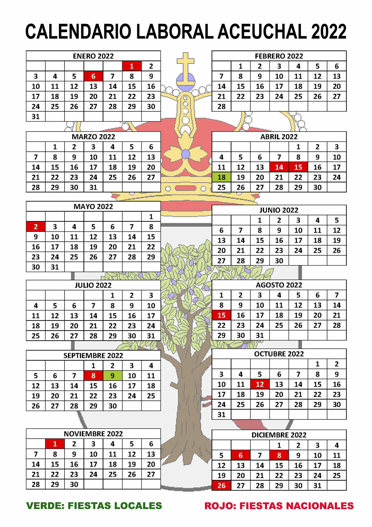 Calendario Laboral 2022