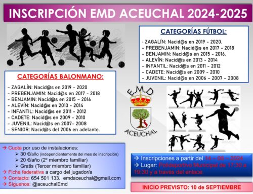 INSCRIPCIONES ESCUELA MUNICIPAL DE DEPORTES DE ACEUCHAL