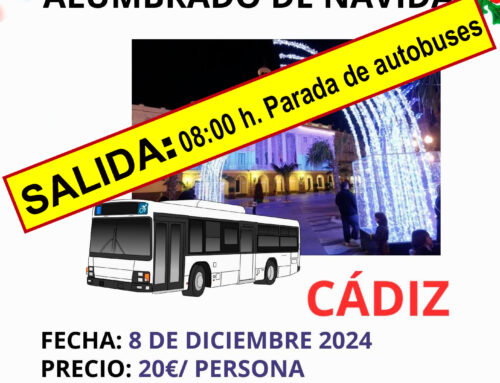 HORARIO SALIDA EXCURSIÓN CÁDIZ 8 DICIEMBRE